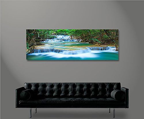 islandburner Bild Bilder auf Leinwand Wasserfall V2 Natur Landschaft Panorama XXL Poster Leinwandbil