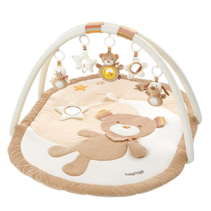 Fehn 160888 3-D-Activity-Decke Rainbow – Spielbogen mit 5 abnehmbaren Spielzeugen – Spiel & Spass vo