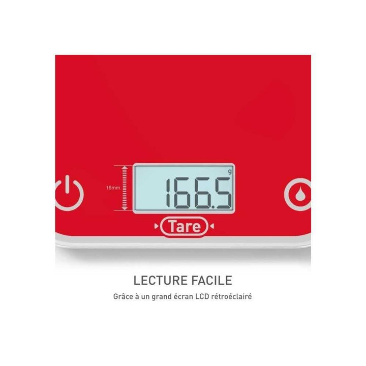 Tefal, Optisss BC50U3V0 Elektronische Küchenwaage, leicht ablesbares Display, kratzfest, Kapazität 5