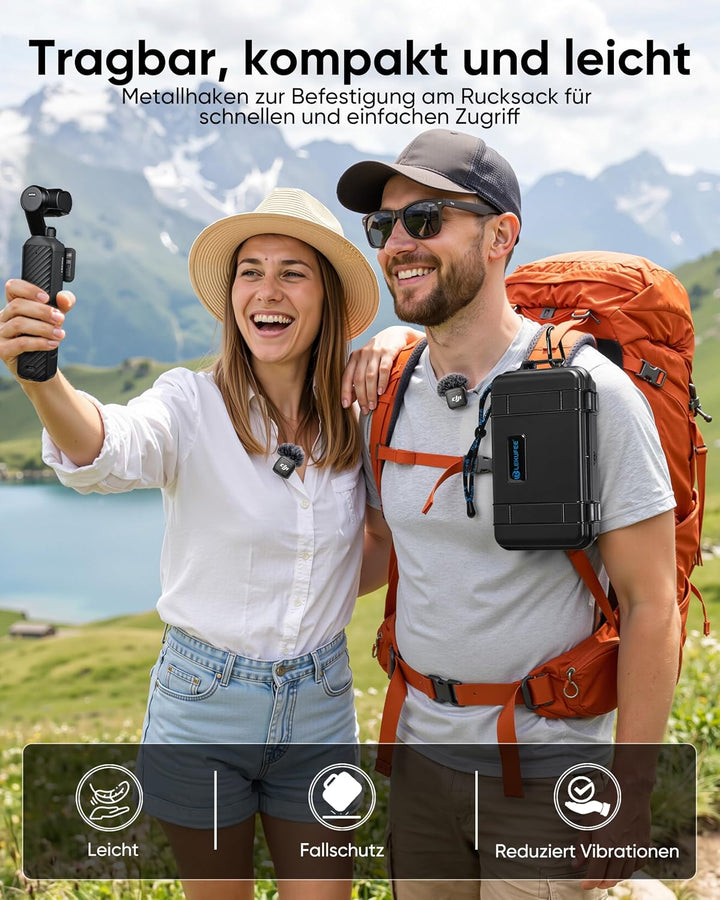 LEKUFEE Reise-Wasserdichter Hartschalenkoffer für DJI Osmo Pocket 3,Creator Combo,Power Expansion Co