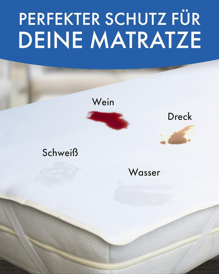 PROCAVE® Matratzenschoner 90x220 cm wasserdicht | Atmungsaktiver Matratzentopper mit Nässeschutz | I