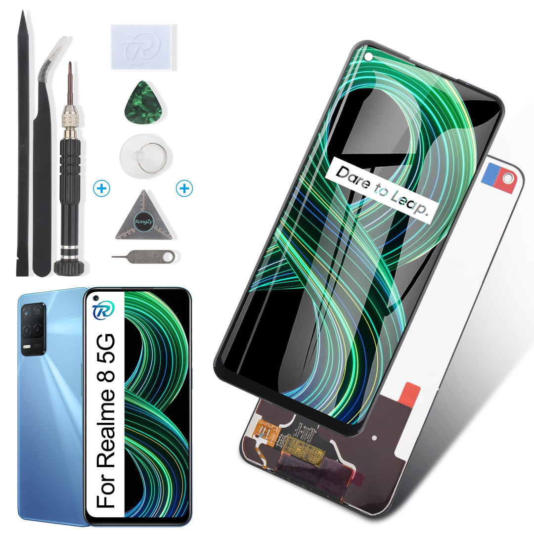 RongZy für Realme 8 5G RMX3241 LCD Bildschirmersatz für Realme 8 5G RMX3241 Touchscreen Digitalisier