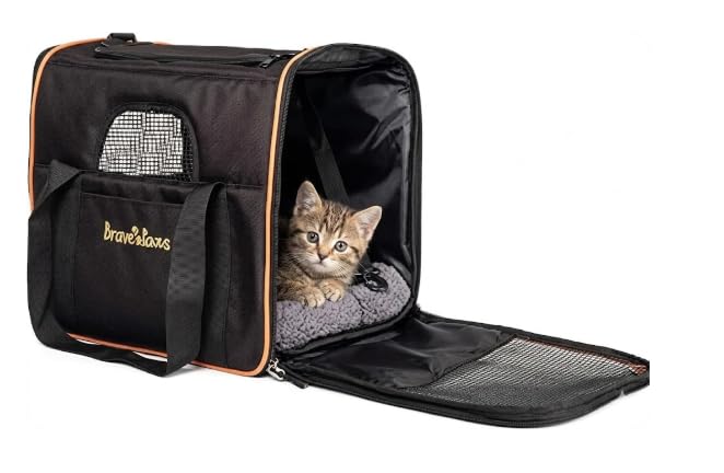 Brave Paws Tragetasche Haustier - Transporttasche Hund & Katze - Ideal für Katzen Transport & Hunde