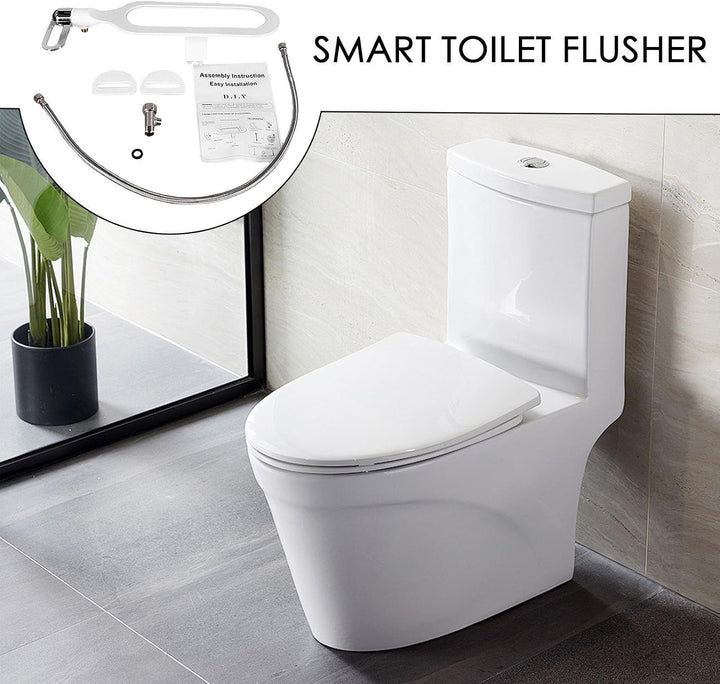 43 X 12 X 7 Cm Bidet-Toilettensitz Mit Doppeldüse Smart-Toilettenspüler Aus ABS Nicht Elektrisch, To