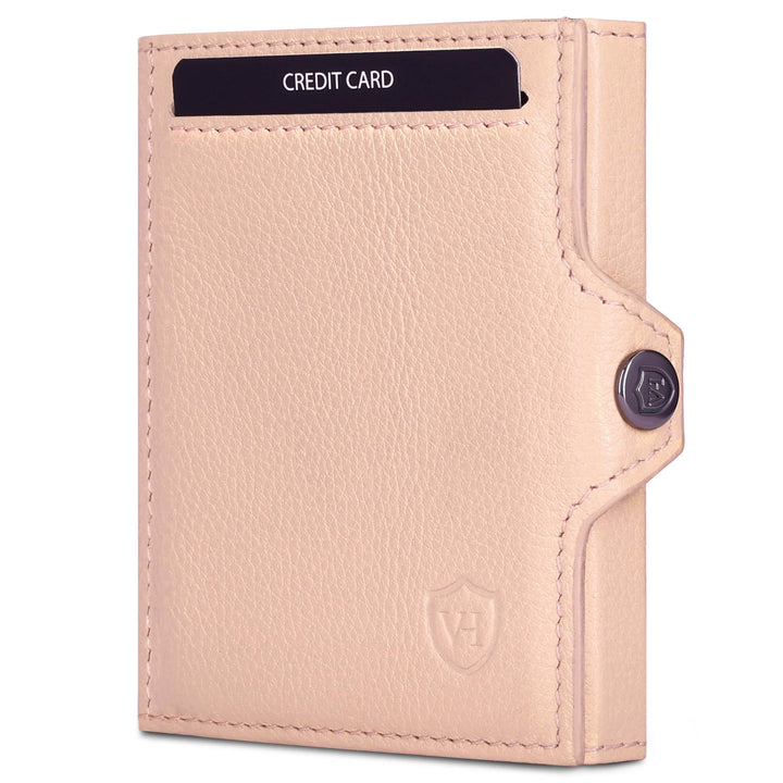 VON HEESEN Slim Wallet mit XL Münzfach Rose Rose XL MÜNZFACH (Kartenslot), Rose XL MÜNZFACH (Kartens