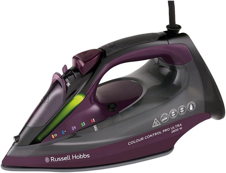 Russell Hobbs Dampfbügeleisen, Keramik-Antihaft-Bügelsohle,195g Dampfstoss, 50g variabler Dampf, 380