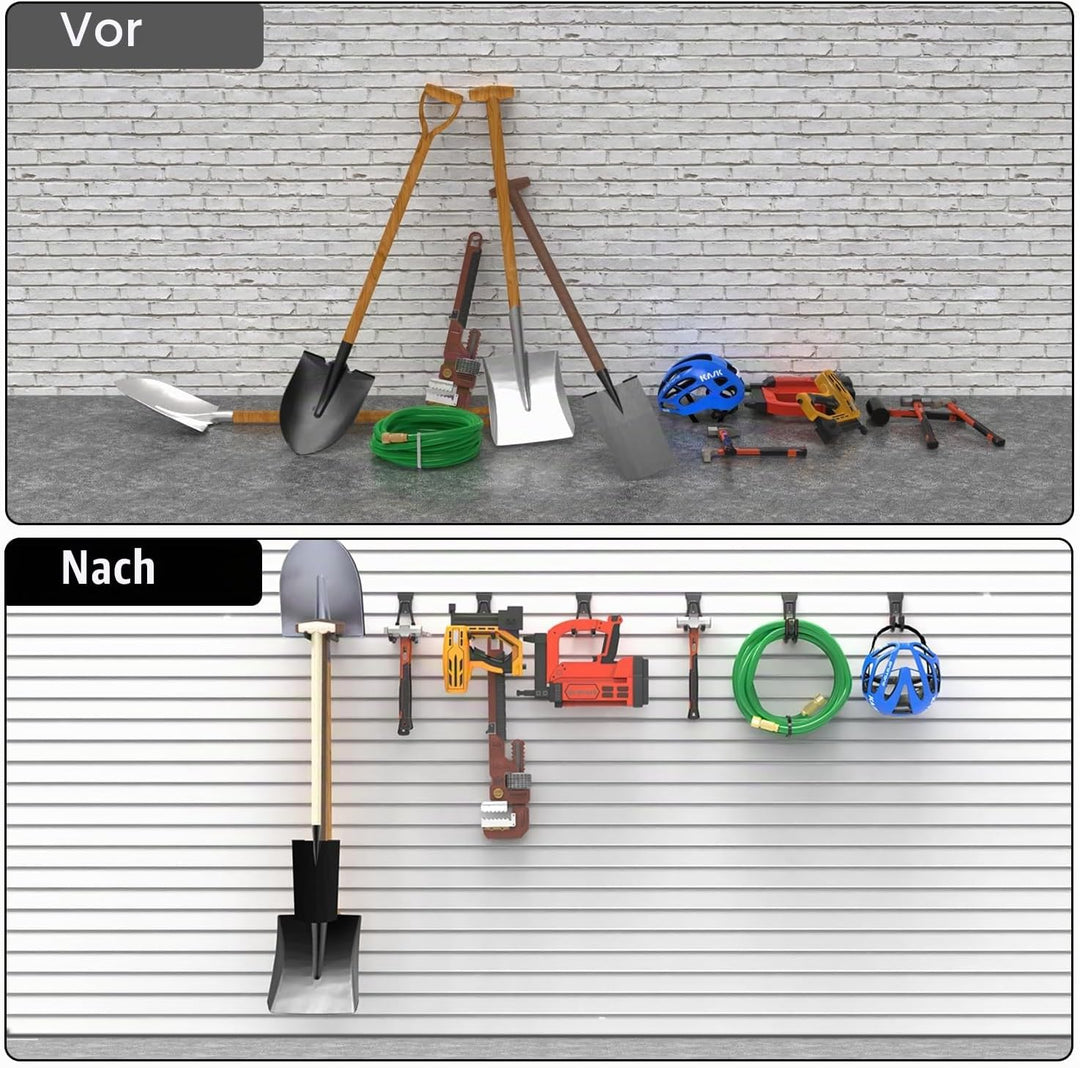3-H Slatwall Zubehör, Slatwall Hooks &amp; Hangers Multi Sizes, Slat Wall Heavy Duty Hanging Hooks Garag