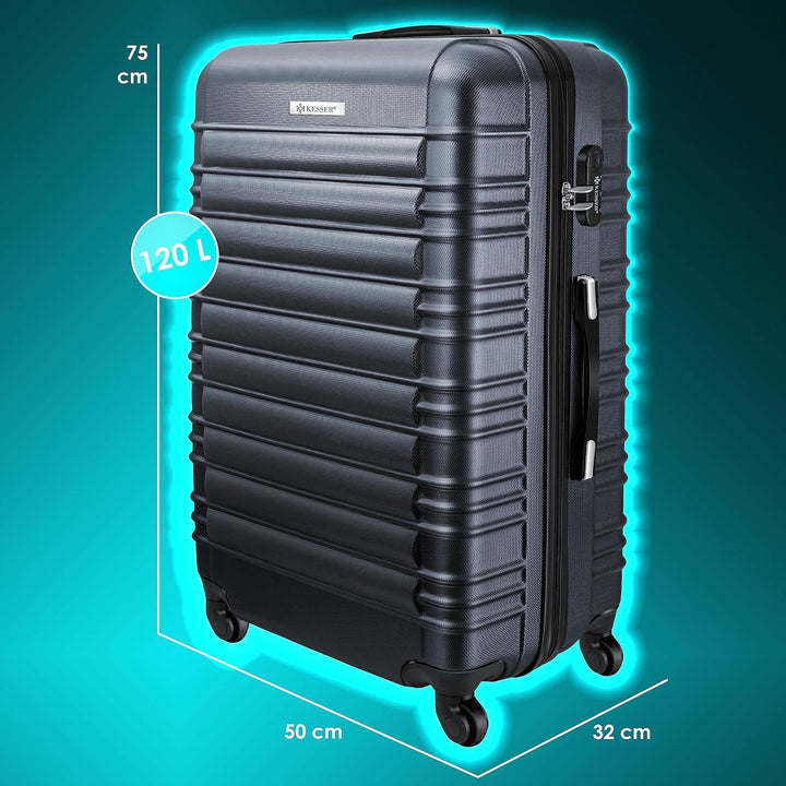 KESSER® Reisekoffer Hartschalen-Koffer Inkl. Kofferwaage + Gepäckanhänger Trolley Gepäck Rollkoffer