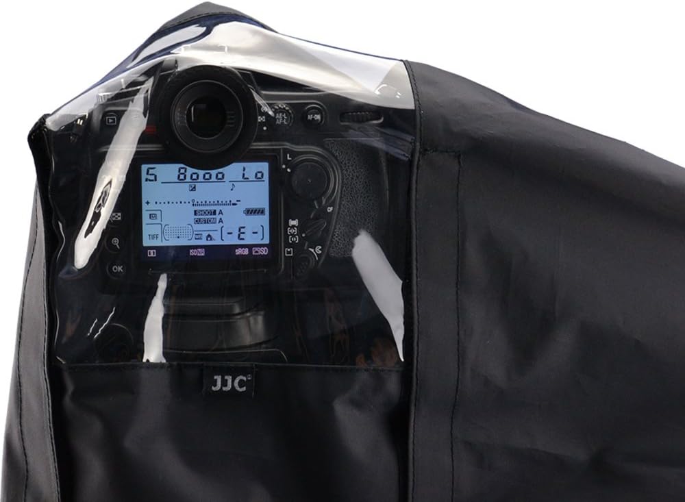 JJC RC-DK Regenschutz für Nikon Spiegelreflexkamera mit Nikon DK-20, DK-21, DK-23 Ösen