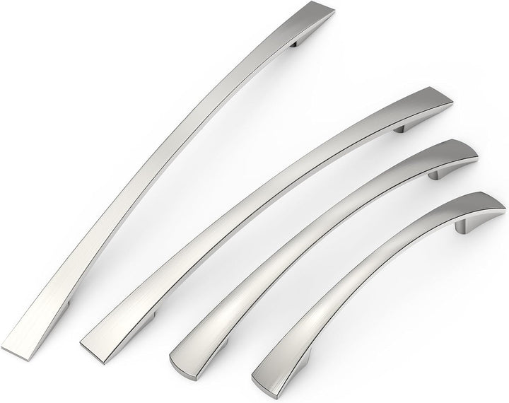 FURNIWARE 10 Stück Griffe, 192mm Lochabstand, Schrank- und Küchengriffe, Schubladengriffe, Gebürstet
