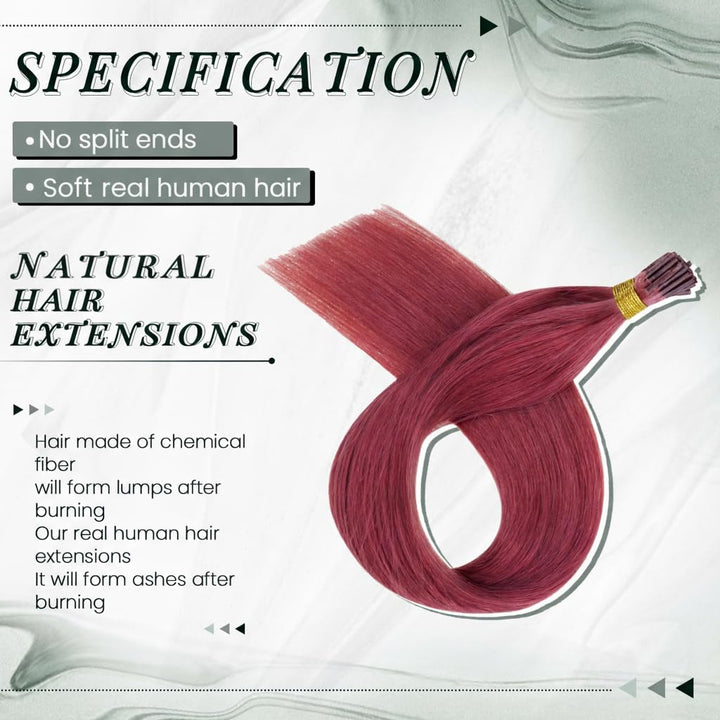 RUNATURE Keratin Bonding Extensions 40cm I Tip Extensions Echthaar Burg Haarverlangerung Fusion Echt