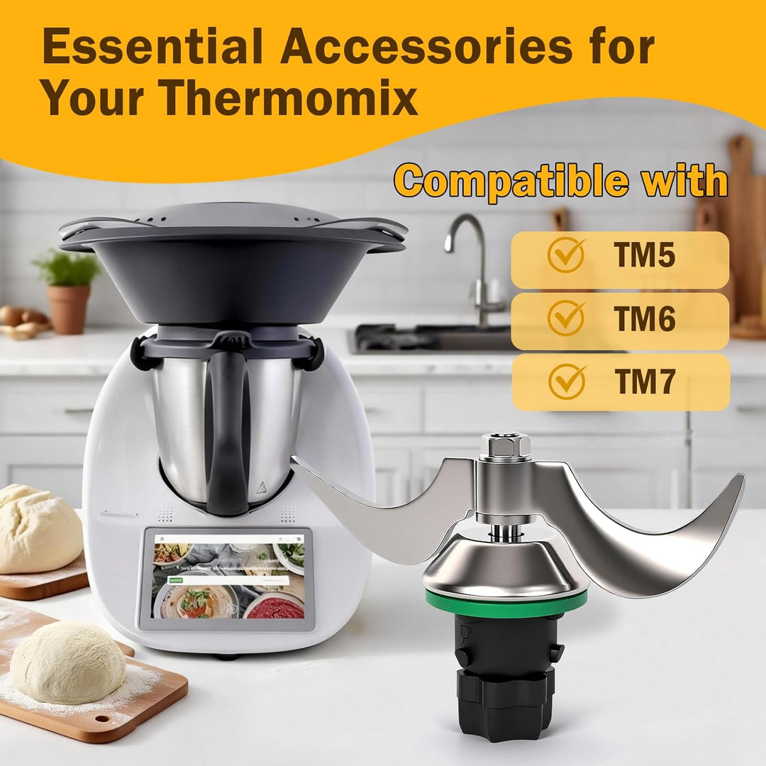 Teigmesser für Thermomix TM7 TM6 TM5, Ersatzteile Teigmischmesser für Thermomix, Mixmesser Ersatz Zu