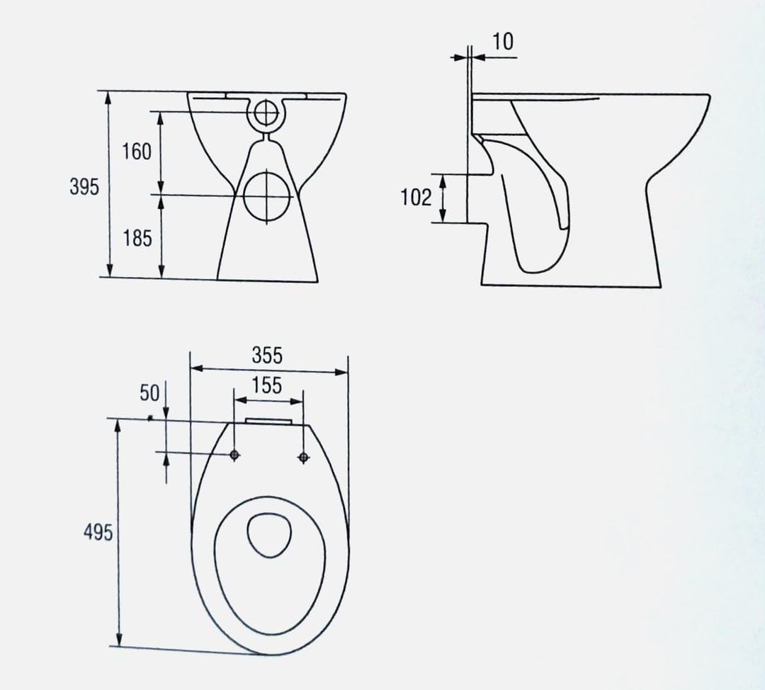 DOMINO ECO STAND-WC PRESIDENT P10 [OHNE WC-SITZ]