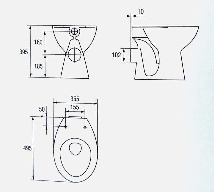DOMINO ECO STAND-WC PRESIDENT P10 [OHNE WC-SITZ]