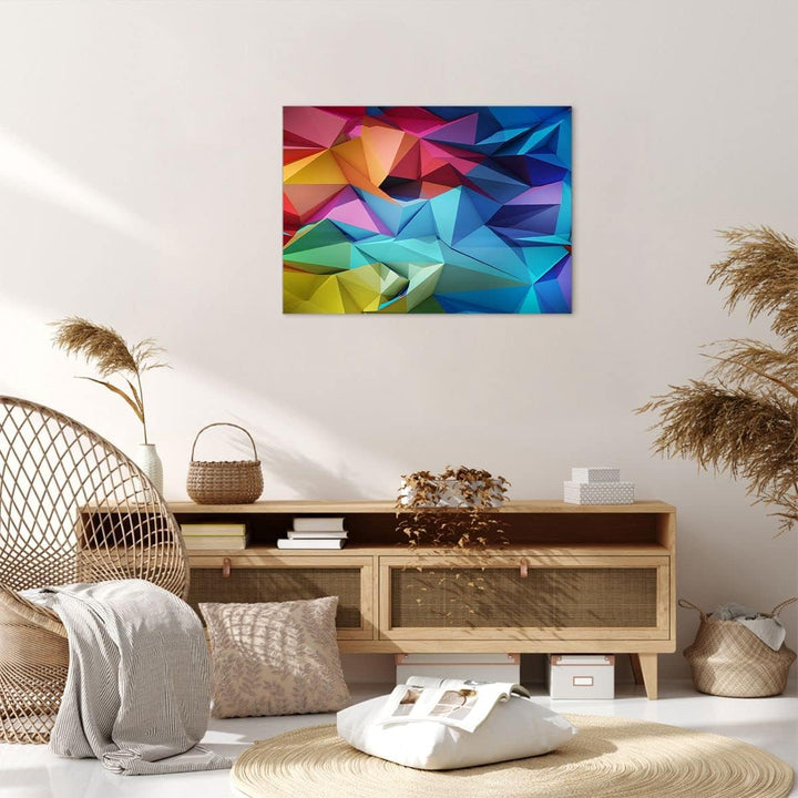 Bilder auf Leinwand Formen futuristisch geometrisch Leinwandbild 70x50cm Wandbilder Dekoration Wohnz