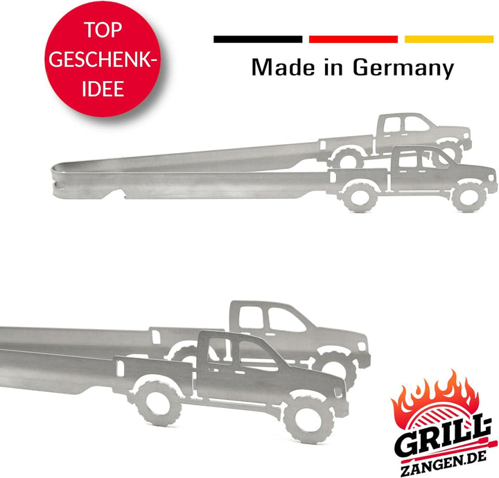 Grill-Zangen.de Motiv Pickup Truck Grillzange, spülmaschinengeeignet, Geschenkidee, Männergeschenk,