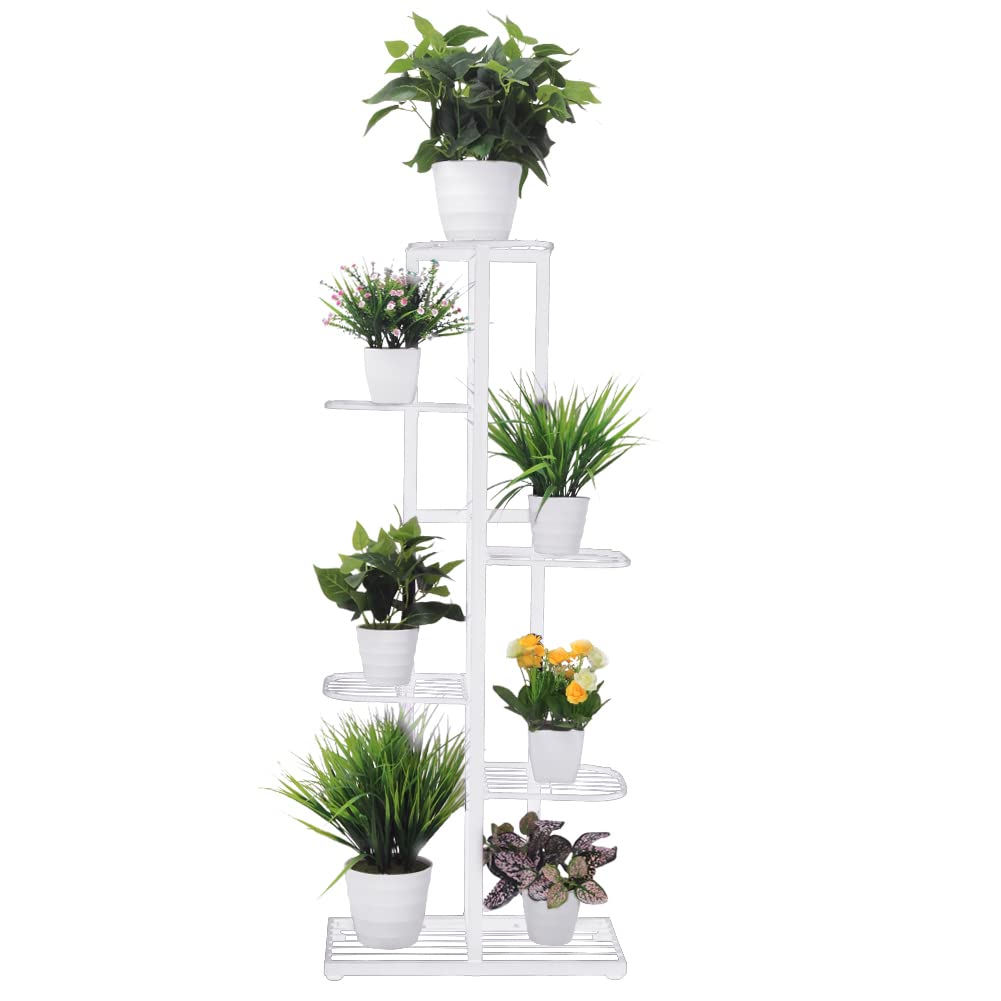Cre Cra Blumenständer Metall mit 6 Ebenen,Blumentreppe Modern Pflanzentreppe für innen und aussen Ga