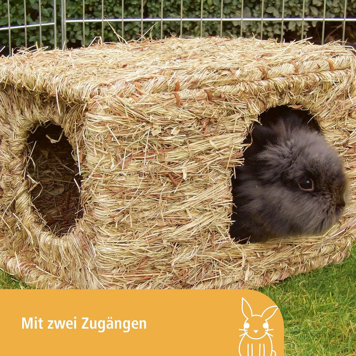 Kerbl Grashaus XL (für Kaninchen / Nagetiere, natürlich getrocknetes Gras, für den Verzehr geeignet,