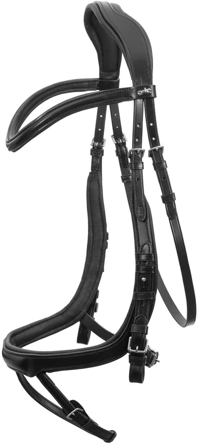 Schockemöhle Equitus Alpha Anatomic Special Snaffle Bridle Schwarz Cob, Schwarz Cob