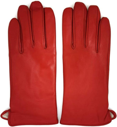 ZLUXURQ Damen Leder Handschuhe echtes Lammleder und mit Kaschmir Wolle gefütterte warme Winter Hands