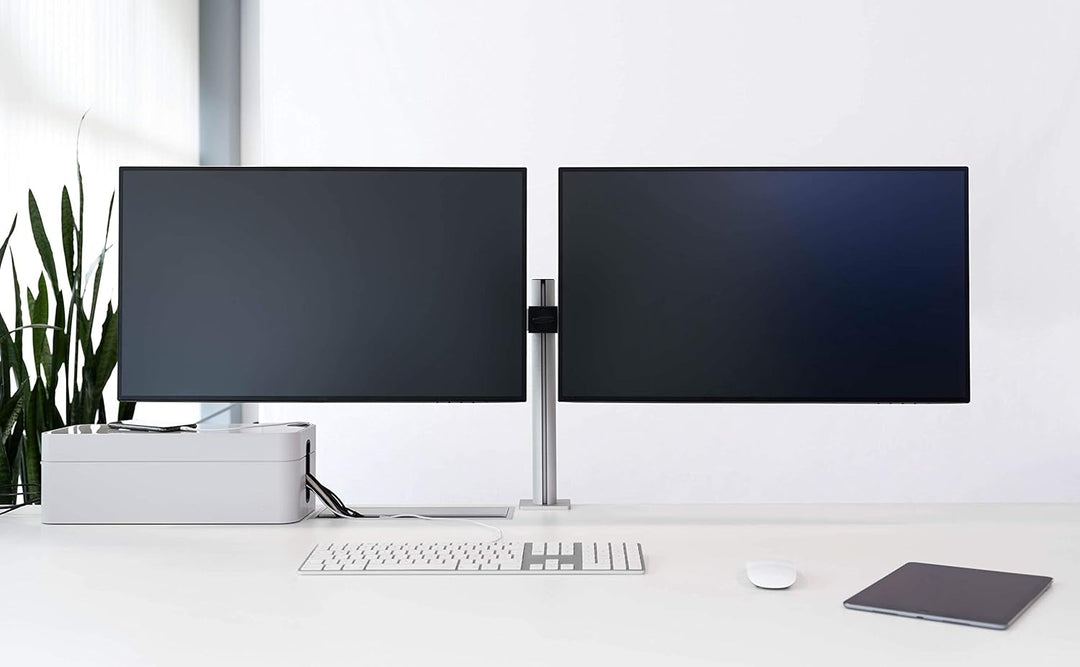 Durable Monitor Halterung 2 Monitore mit Tischdurchführung, für VESA Bildschirme 21-27", 360° drehba
