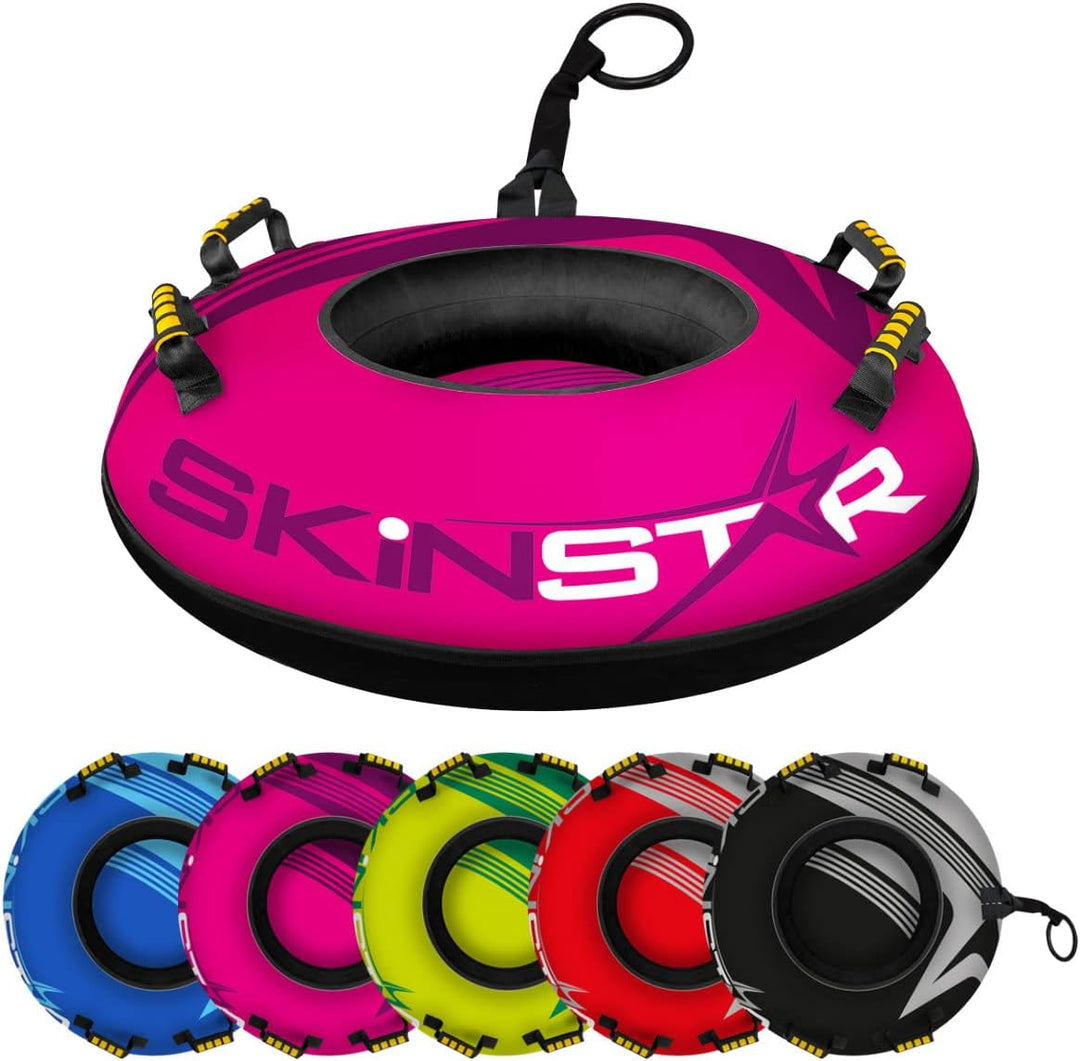 SkinStar Aufblasbare Schlitten Snow Tube Schlitten Bob Rodel Reifen Schneereifen Snowtube mit Griffe
