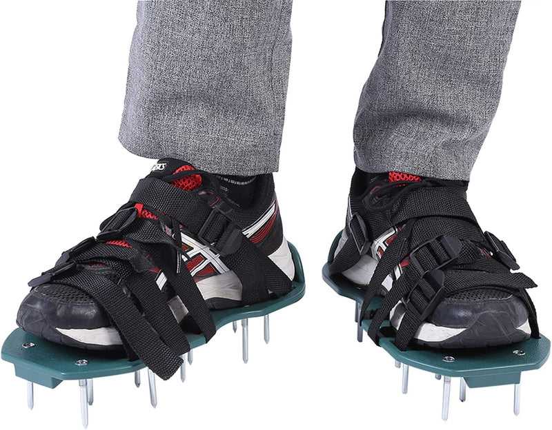 Cocoarm Rasenschuhe mit Spikes, 1 Paar Rasenbelüfterschuhe Zur Bodenbelüftung, Gartenschuhe mit Spik