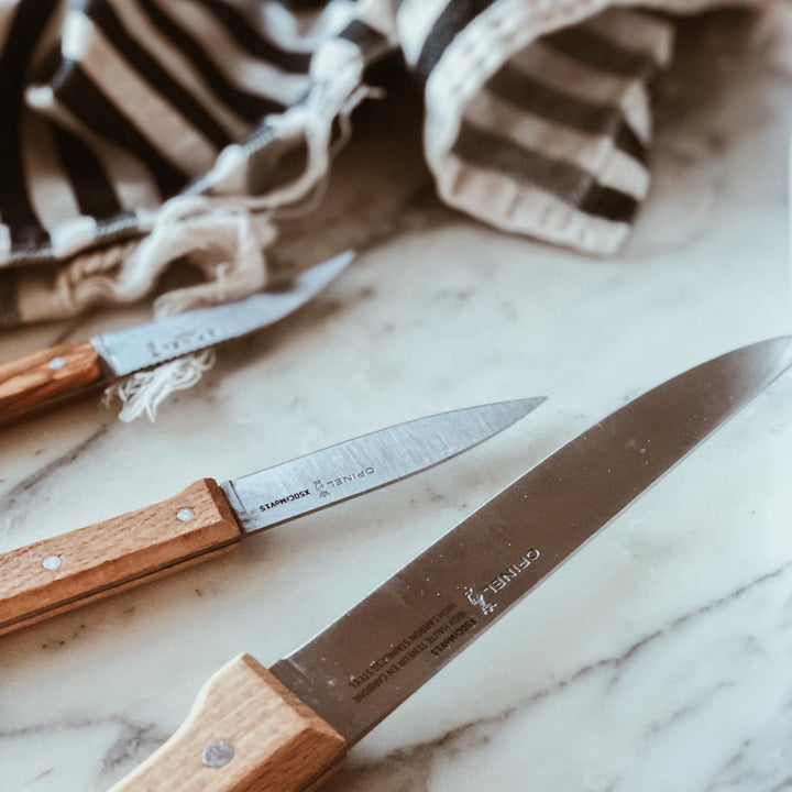 Opinel Messerblock PARALLELE MEAT mit 5 Messern, Braun, BENTURE254580