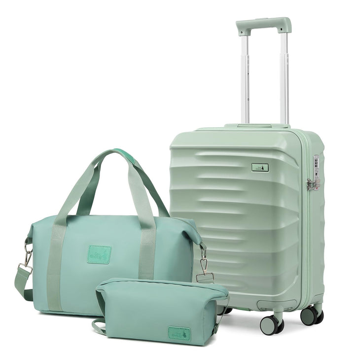 Sea choice Hartschalenkoffer Handgepäck 55x40x20cm Reisekoffer 100% ABS Trolley Kabine mit 1 Reiseta