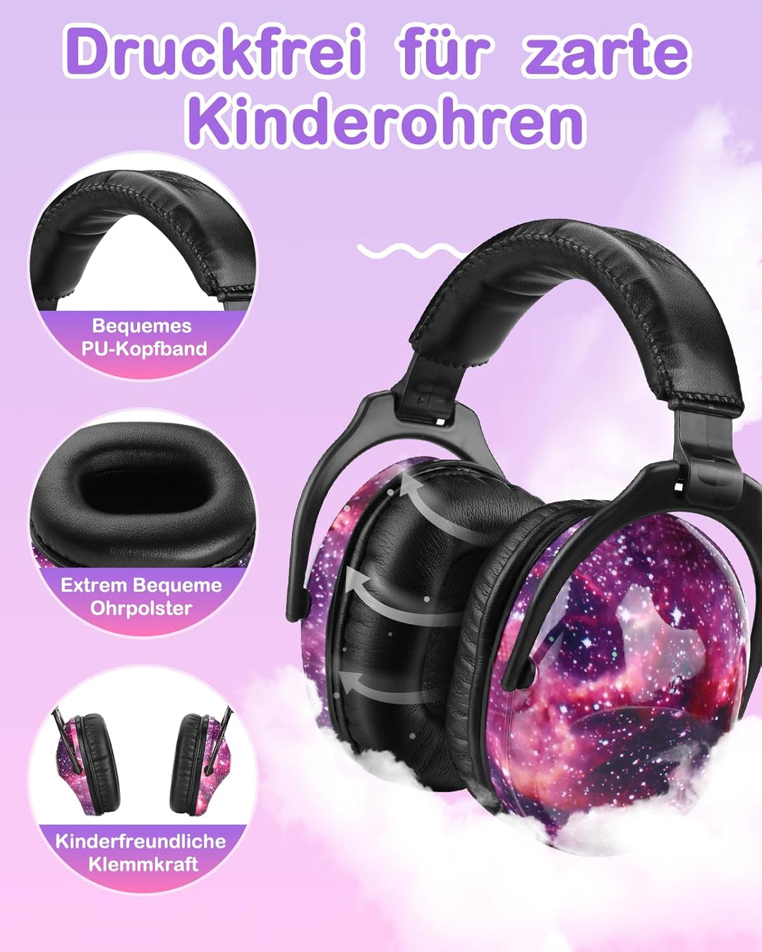 ZOHAN 030 Gehörschutz Kinder, 3-18 Jahre Lärmschutz Kopfhörer Kinder mit Autismus, Passiver Kapselge