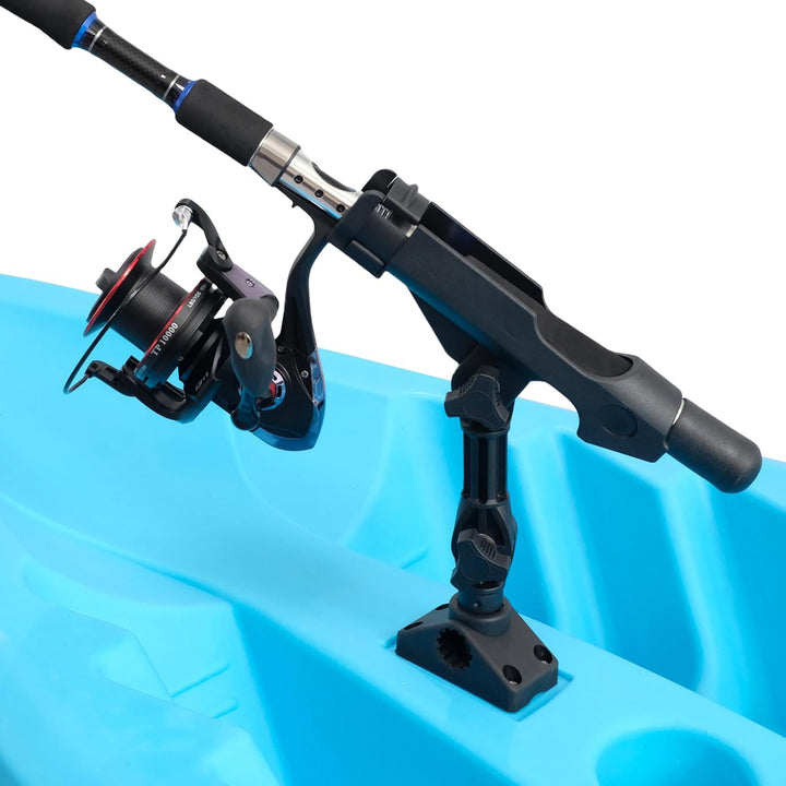 2 Stück Baitcaster/Spinnrutenhalter mit seitlicher Deckhalterung Verlängerungshalter + Halterung, Ve