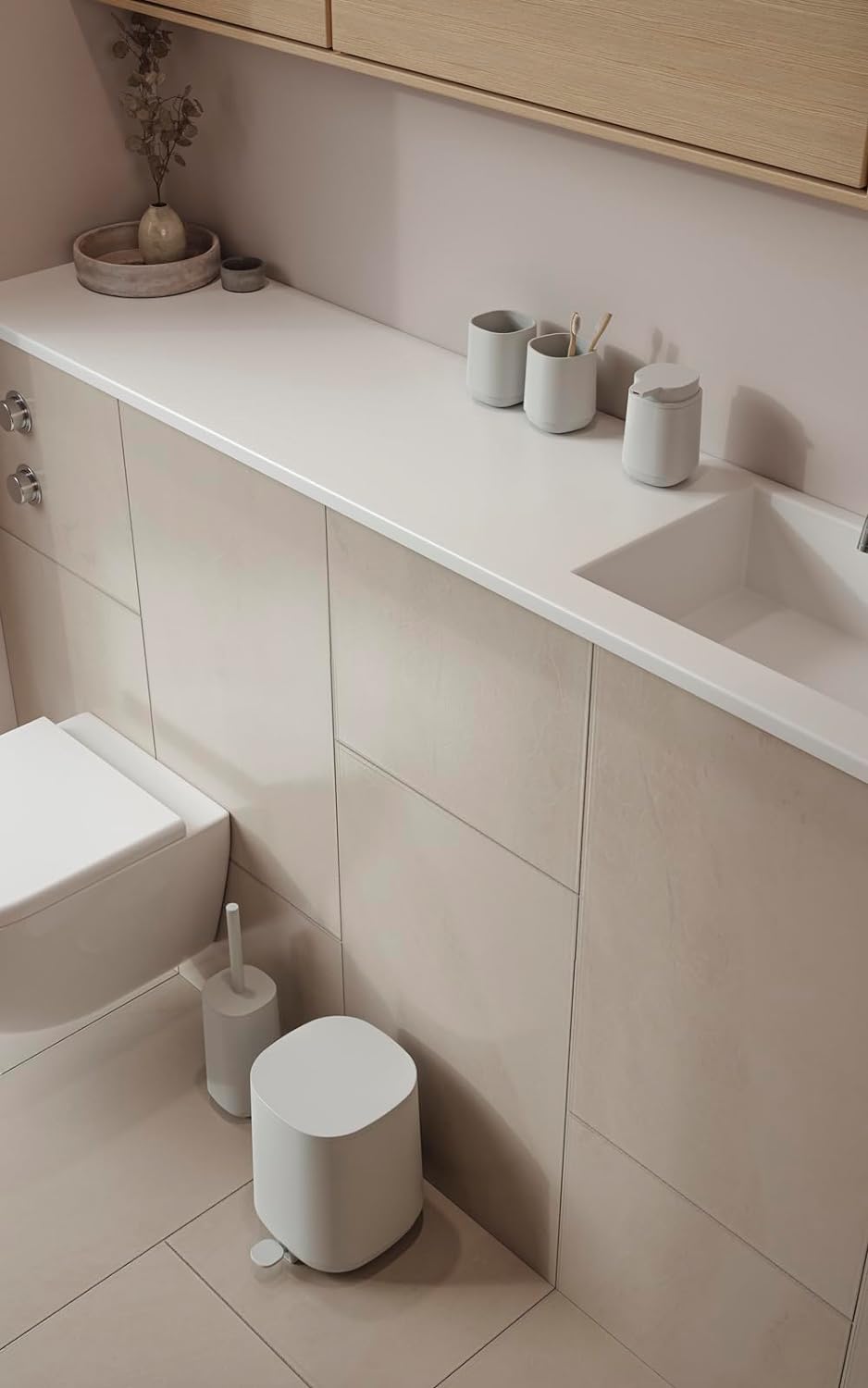 Zone Denmark Time Toilettenbürste, Klobürste fürs Badezimmer, Durchm. 10,5 cm, Höhe 36 cm, Soft Grey