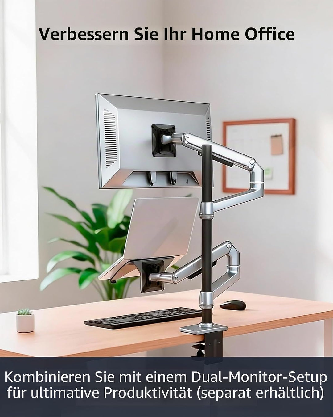 ergounion VESA Laptop Adapter für Monitorarm – 100 x 100 mm VESA Laptop Halterung – Armhalterung für