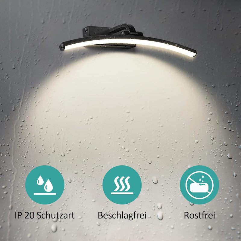 EMKE LED Spiegelleuchte Spiegellampen für das bad spiegelleuchte badezimmer 40cm, 180° drehbar spieg