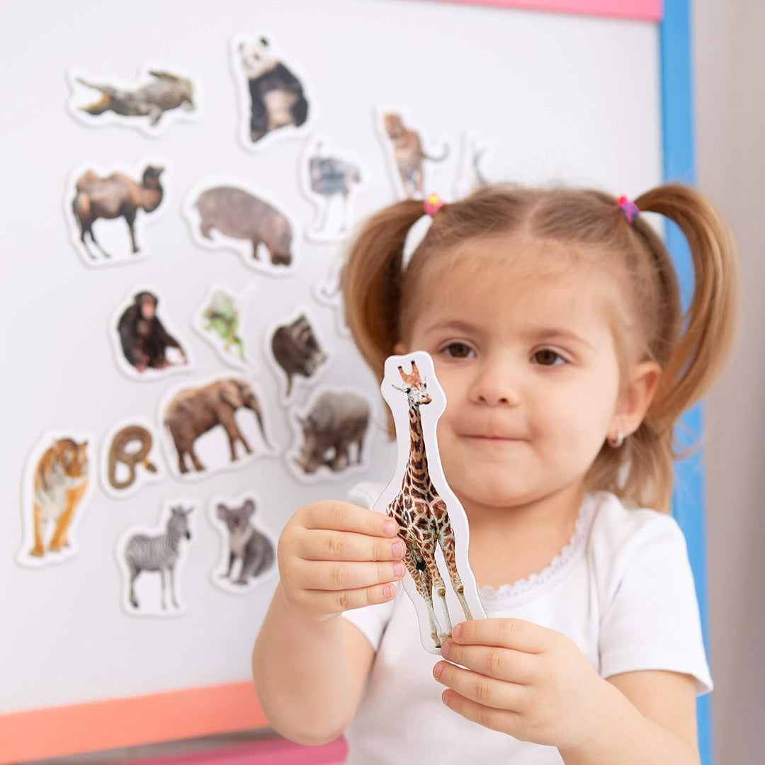 magdum 85 Kinder Magnete Zoo + BAUERNHOFTIERE + Obst + GEMÜSE Foto Magnete Kinder für magnettafel -