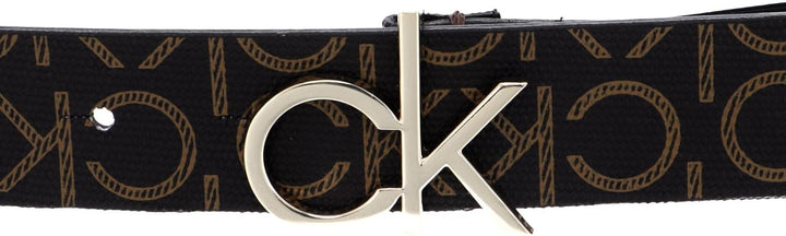 Calvin Klein Logo Belt 3.0 W100 Brown Mono Mix