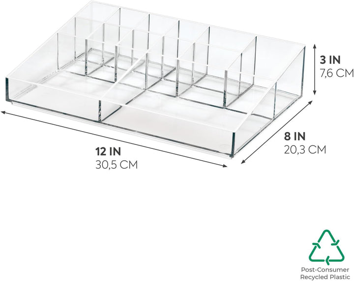 iDesign Make-up Organizer, Schmink Aufbewahrung mit 13 Fächern aus der Signature Series by Sarah Tan
