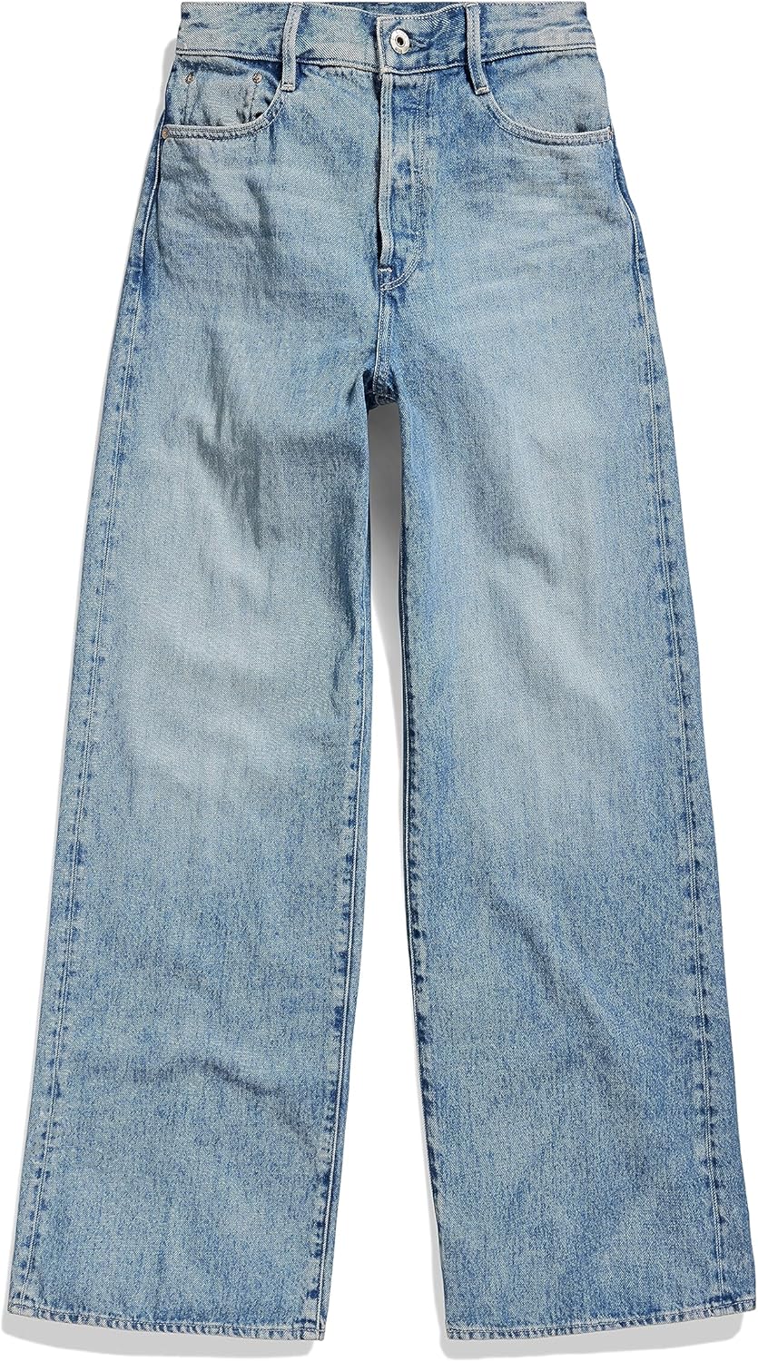 G-Star RAW Damen Deck 2.0 High Loose Jeans 25W / 32L Blau (Faded Blue Pool D23591-d436-g121), 25W /
