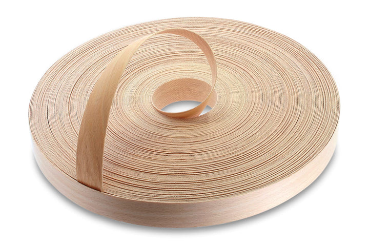 WoodPress 22mm Gedämpfte Buche Echt Vorgeklebtes Furnier-Randband - 50m Rolle für die Industrie Geho