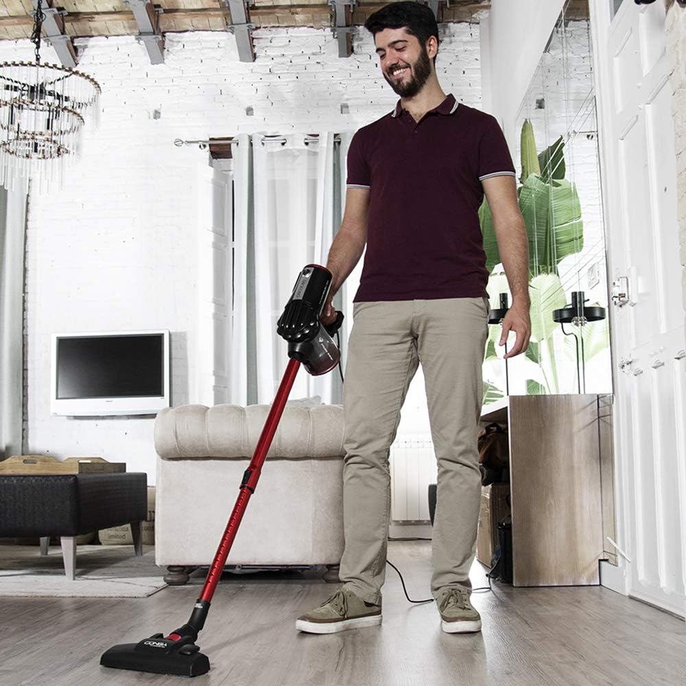 Cecotec Vertikaler 2-in-1 Staubsauger mit Kabel ThunderBrush, 600W, Besen- und Handstaubsauger, Zykl