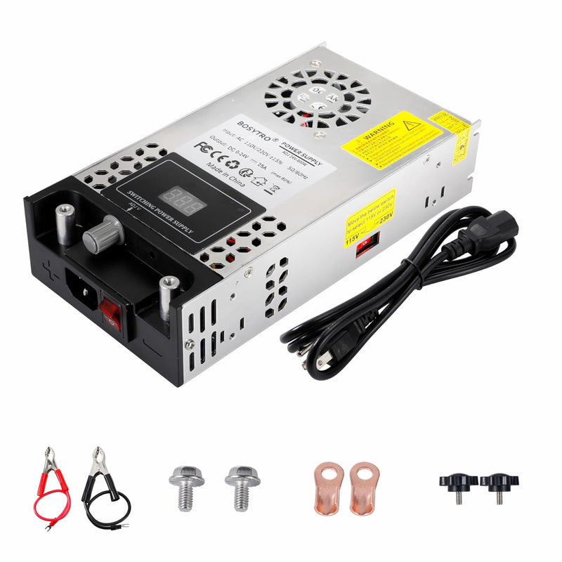 BOSYTRO Regelbares Netzteil 0-24V 25A 600W Schaltnetzteil Transformator Power Supply Trafo 230v auf