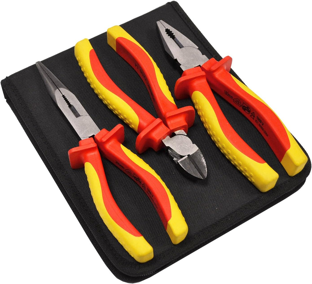 Faithfull Pliers Set with Pouch, 3 Piece, FAIPLVDESET, Clear, einheitsgrösse 1 Clear, 1 Clear