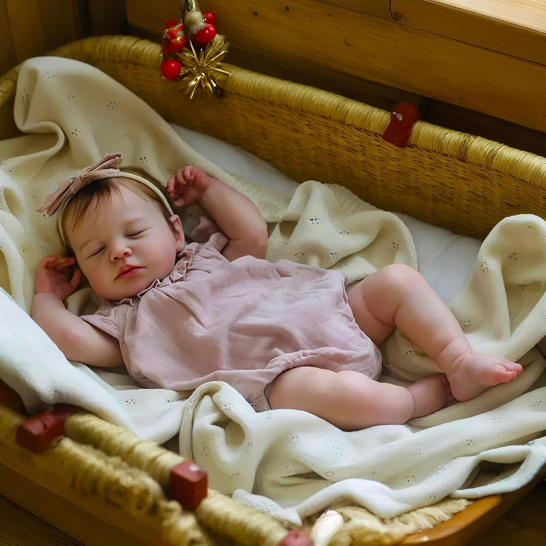 Zero pam Reborn Baby Vollsilikon Lebensecht-50CM Silikon Baby Mädchen, Reborn Puppen Lebensecht, Bab