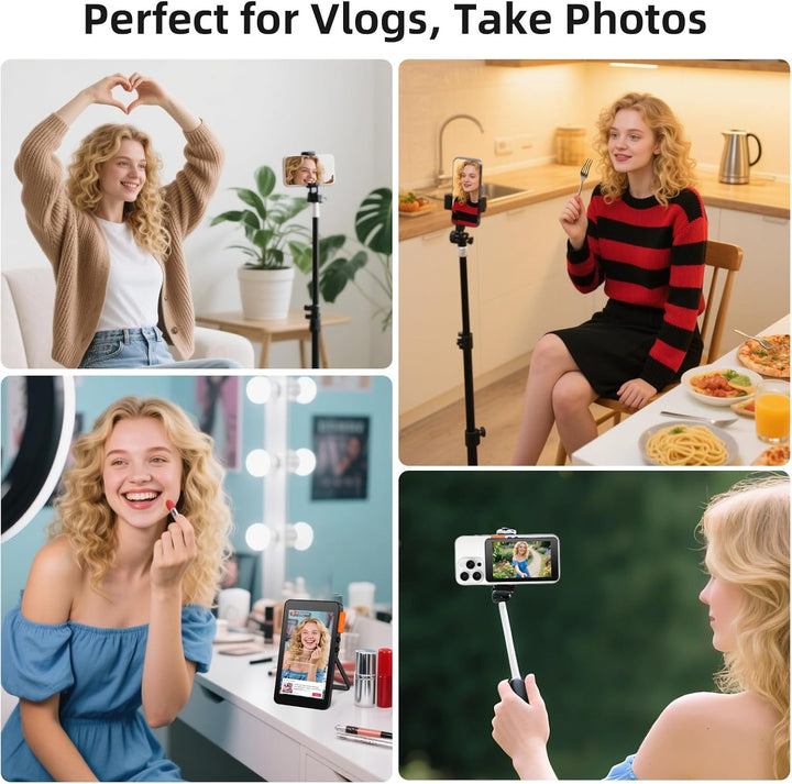 Koolertron 4 Zoll Handy Selfie Monitor mit Lautsprechern und Ständer, Magnet Rückkamera Selfie Monit