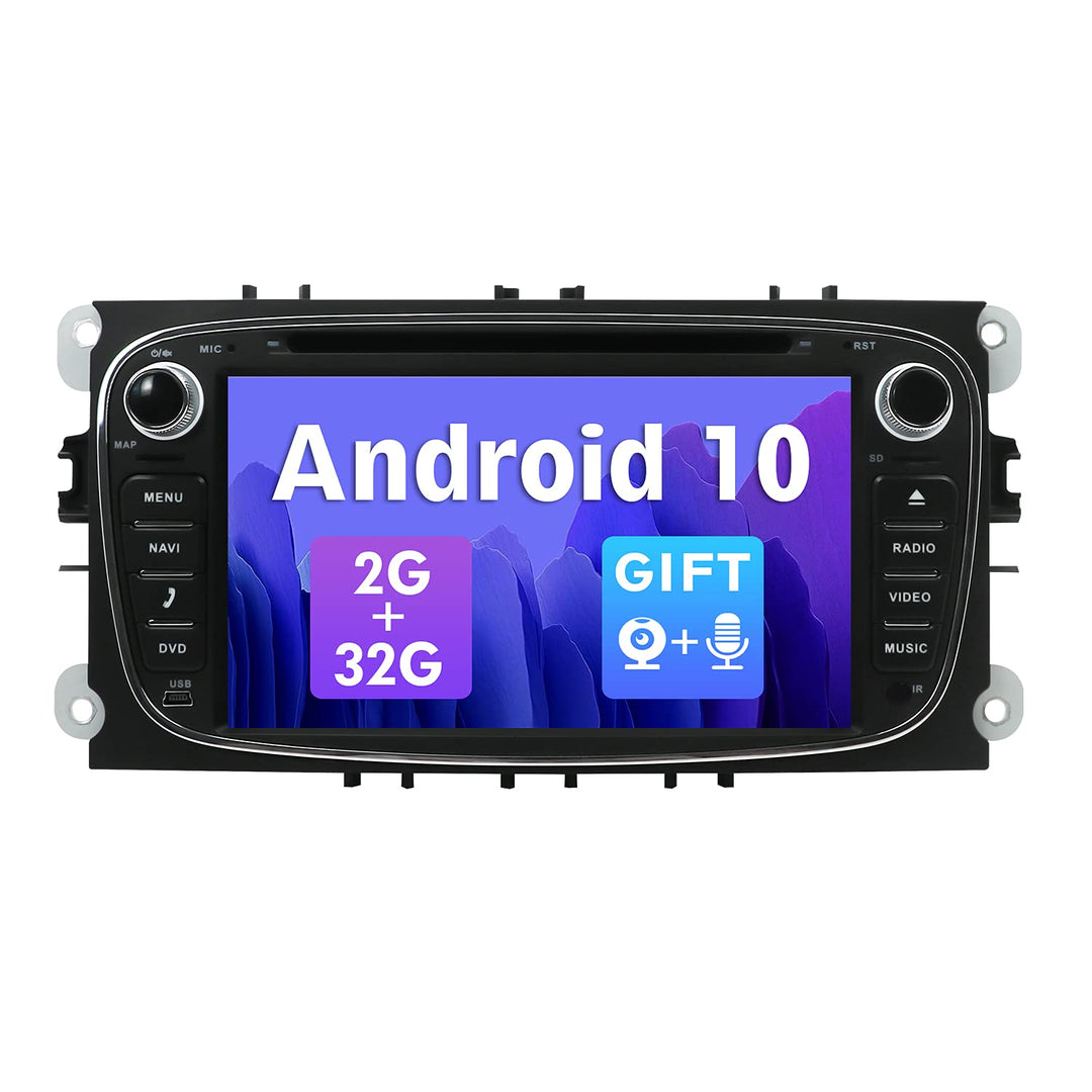 SXAUTO Autoradio Android 10 Passt für Ford Mondeo/Focus/Fusion/Transit/Fiesta/Galaxy - Kamera Canbus