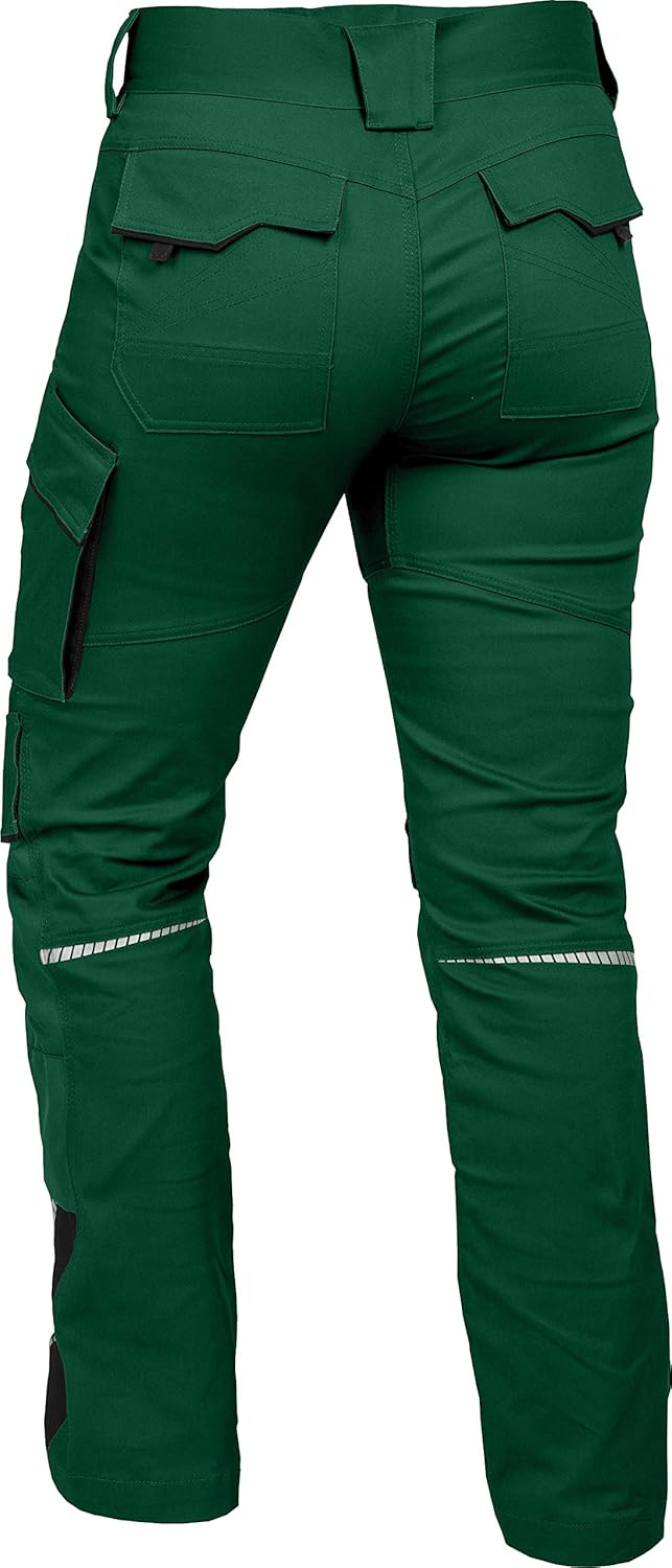 Leib Wächter Flex-Line Damen Arbeitshose Bundhose (grün/schwarz, 50)