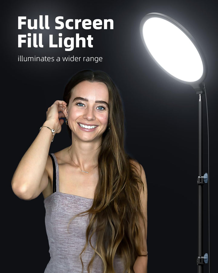 Weilisi 10.5" Ringlicht mit 69" Stativ Handy mit für Tiktok, Vlogging | Vollflächiges Ringlicht-Stat