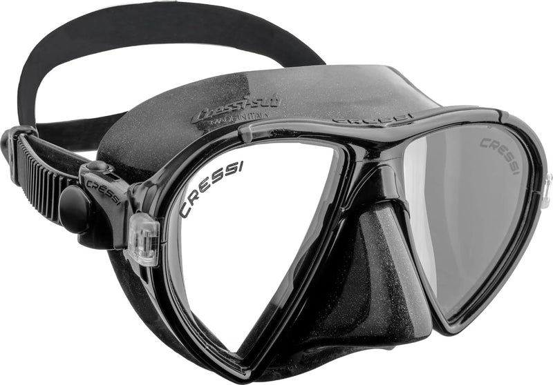 Cressi Tauchmaske Ocean Schnorchelset Schwarz/Schwarz, Schnorchelset Schwarz/Schwarz