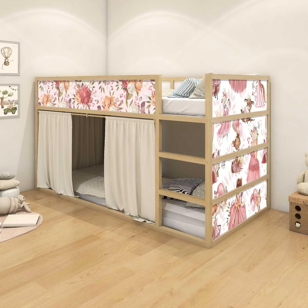 WANDKIND Aufkleber für IKEA KURA Kinderbett Hochbett Klebefolie Möbelfolie Sticker Kinderzimmer Prin