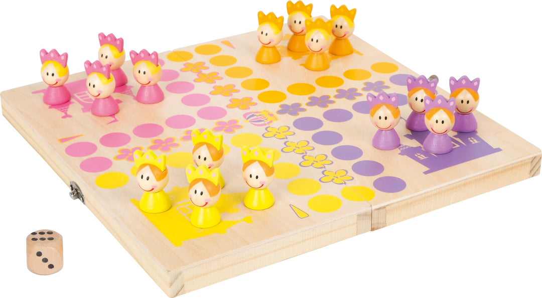 small Foot Ludo Prinzessinnen, aus FSC 100%-zertifiziertem Holz, mit praktischer Transportbox für un